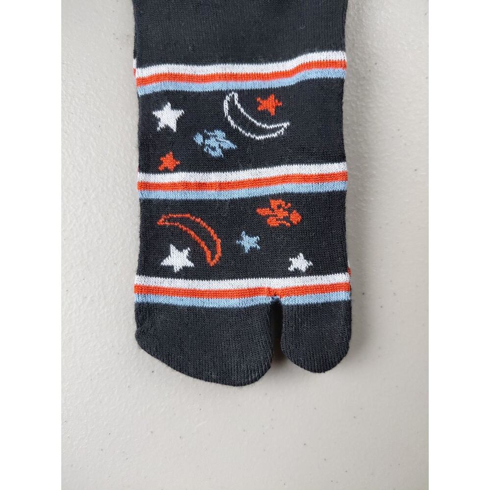 3NT Sandal Socks NEW Star Moon Stripe NOS Flip Flop Sox Whimsey NEW Two Toe Tabi - Picture 5 of 5